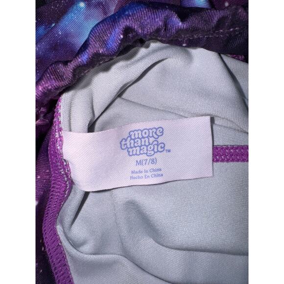 More Than Magic Girls Purple Galaxy Design Leggings, Size M (7/8) - Picture 4 of 5